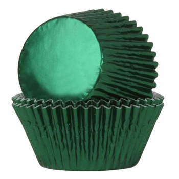 Cupcake Backförmchen - Metallic Grün